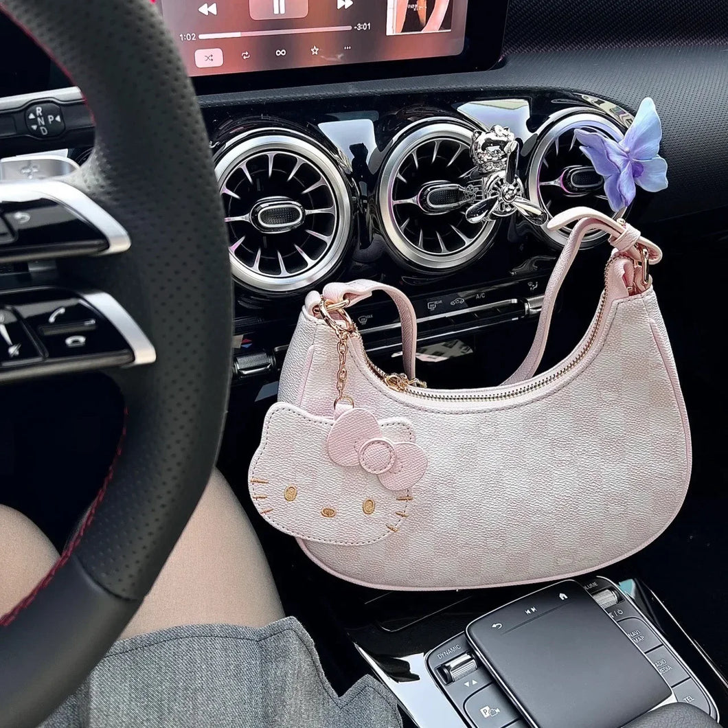 womens cute kawaii y2k aesthetic coquette baby pink hello kitty purse