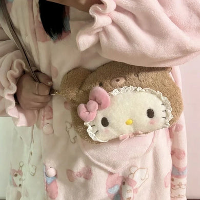 womens kawaii fashion aesthetic hello kitty plush bag