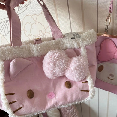 womens kawaii pink aesthetic hello kitty tote bag purse handbag 