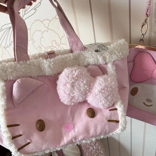 womens kawaii pink aesthetic hello kitty tote bag purse handbag 