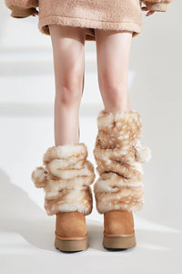 womens leg warmers gyaru y2k aesthetic cute rave outfit deer print