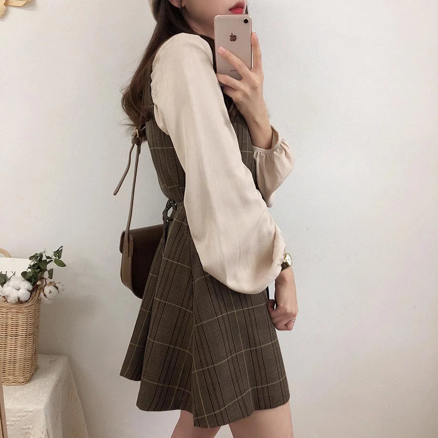 slim fit dress slacks Dark Academia Wool Pinafore Dress Academia Aesthetic Dark Witchy Style