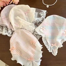 womens shoujo girl outfit cottage core coquette pink triangle head scarf 