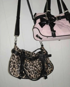 womens y2k aesthetic purses indie sleaze cheetah print bag