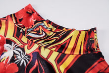 Korean Aesthetic Blackpink Lisa Inspired Flame Print Crop Top