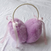 purple pearl headband earmuffs