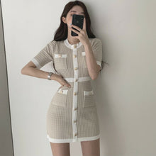 korean fashion outfits short sleeve button up mini dress beige