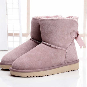 Dusty Pink Bella Platform Short Fur Boots