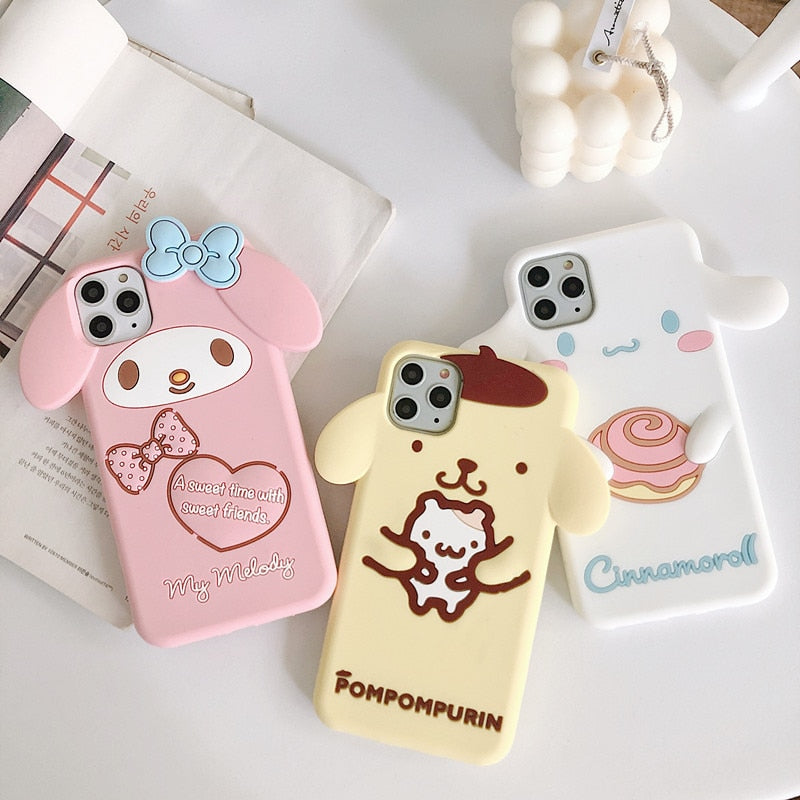Harajuku Kawaii My Melody Pompompurin Cinnamoroll iPhone Case – The Kawaii Factory Harajuku Kawaii My Melody Pompompurin Cinnamoroll iPhone Case – The Kawaii Factory