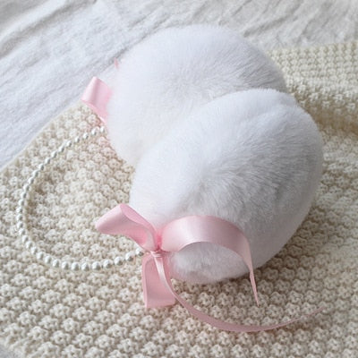 coquette earmuffs with pearls