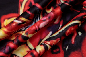 Korean Aesthetic Blackpink Lisa Inspired Flame Print Crop Top