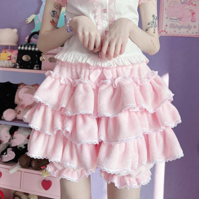 womens kawaii lolita fashion pink plus size bloomer shorts