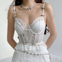 Coquette Dollette Aesthetic Fashion Dollcore Corsetry Inspired Top White