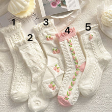 Harajuku Kawaii Aesthetic Cottagecore White Socks