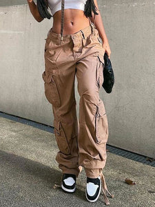 Korean Style Y2K Gorpcore Aesthetic Cargo Pants Jeans