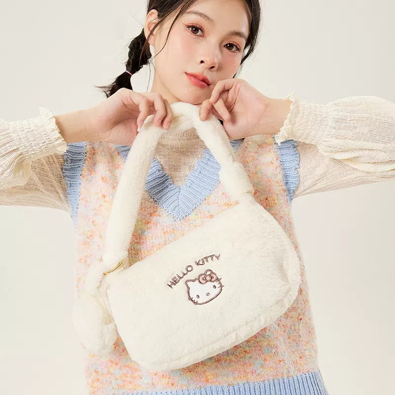 womens japanese fashion harajuku kawaii outfits hello kitty handbag white plush