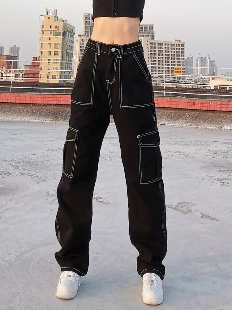 Buy Dark Grey Contrast Stitch Cargo Pants for Men Online in India -Beyoung