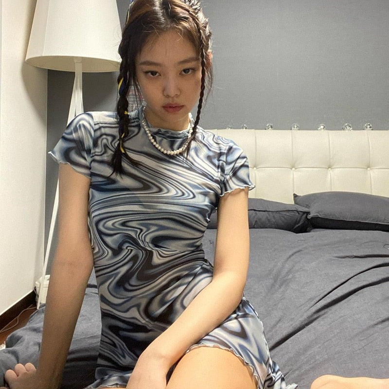 jennie grey dress Grey Wide Collar Pleated Dress | Jennie - BlackPink