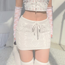 Harajuku Kawaii Fashion Y2K Aesthetic Low Rise Knitted Mini Skirt