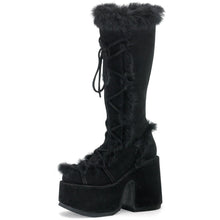 black fur boots womens