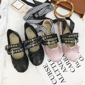 pink and black womens satin lace up ballet flats 