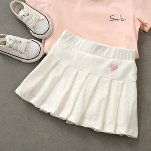 White Princess Pleated Pink Bow Tennis Skirt Yume Kawaii Kawaii Babe