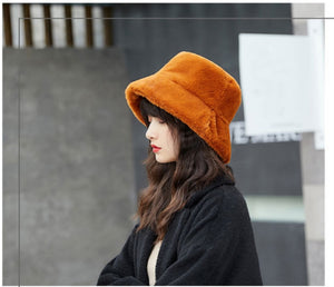 Harajuku Faux Fur Bucket Hat