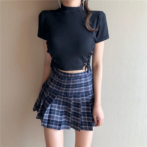 Harajuku School Uniform Style Pleated Skirt (Red/Green/Blue) – The ...