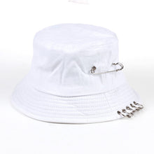 Korean Style Piercing Bucket Hat (Black/Pink/White)