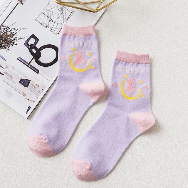 Harajuku Pastel Sailor Moon Socks