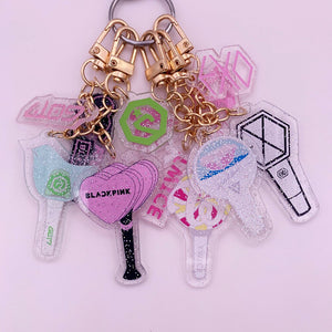 Mini Lightstick Keychains - Blackpink, EXO, GOT7, Izone, Seventeen, Twice