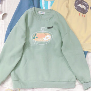 Harajuku Ulzzang Asian Food Pastel Sweatshirt (5 Colors)