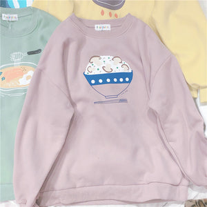Harajuku Ulzzang Asian Food Pastel Sweatshirt (5 Colors)