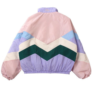 womens harajuku jacket windbreaker pink 
