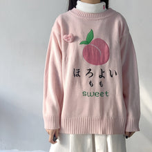 Harajuku Kawaii Peach Knit Sweater