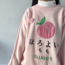 Harajuku Kawaii Peach Knit Sweater