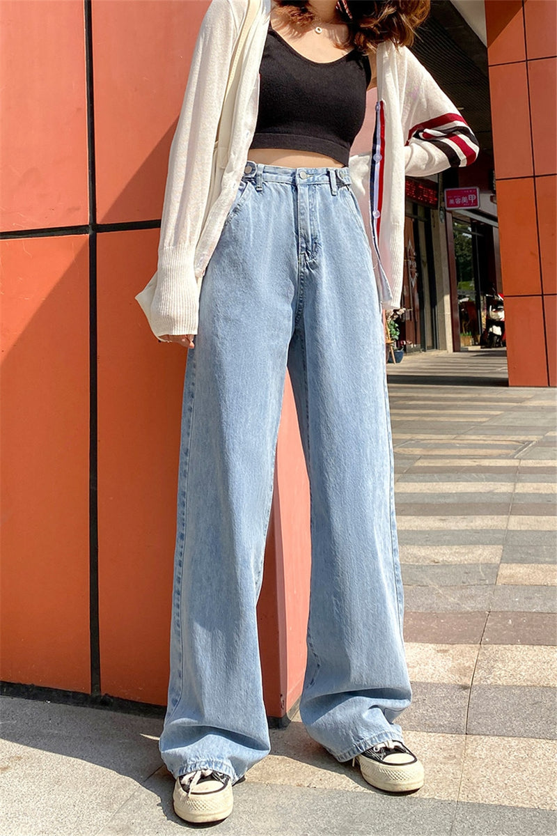 Harajuku Wide Leg Straight Jeans (3 Colors) – The Kawaii Factory