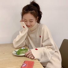 Harajuku Korean Style Heart Knit Sweater (3 Colors)