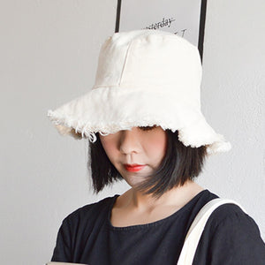 Korean Style Summer Frayed Bucket Hat (8 Colors) – The Kawaii Factory