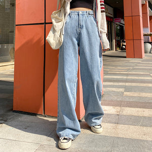 Harajuku Wide Leg Straight Jeans (3 Colors)