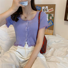 Harajuku Korean Style Ruffle Cardigan Crop Top (6 Colors)