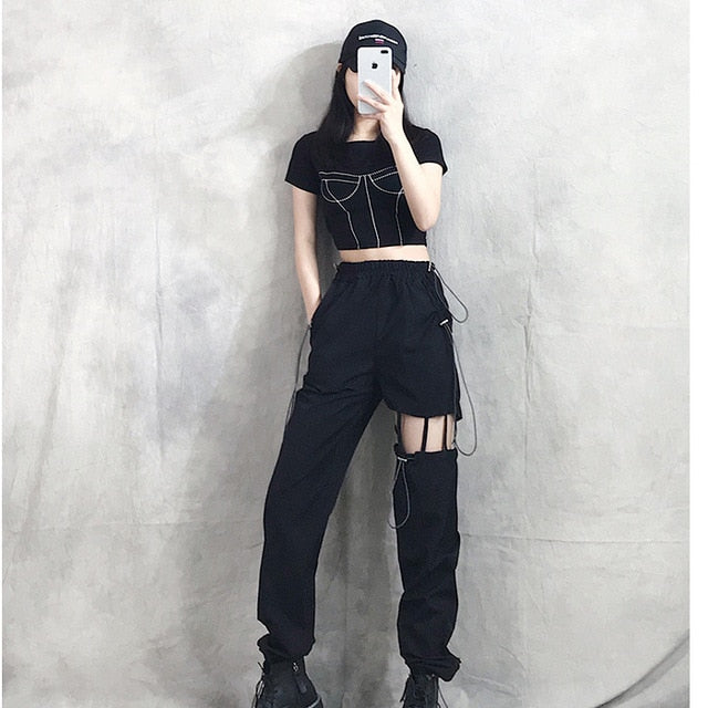 Black Jogger Pants  Rose - BlackPink - Fashion Chingu