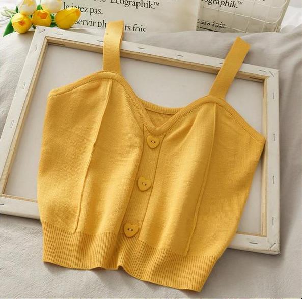 韓国商品/THREE TIMES Heart stud tank top 韓国商品/THREE TIMES Heart stud tank top