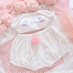 white bunny pajama set womens cinnamoroll pjs