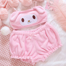 womens pink bunny pajama set my melody pajama set