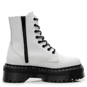 Harajuku Chunky Black and White Short Combat Boots