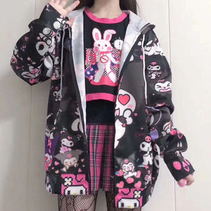 plus size kawaii clothing kuromi jacket