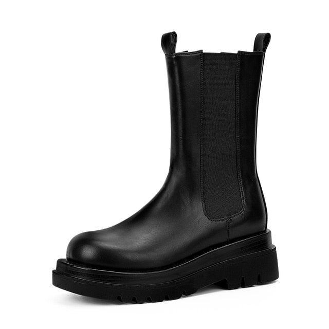 国内で当店のみ Hanqiaoriji - Chunky Leather Chelsea Boots Amazon.com | XFHXMYT Men's Chelsea Boots Slip-On Ankle Boot