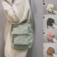 Harajuku Pastel Corduroy Shoulder Bag (4 Colors)