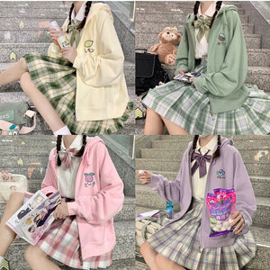 Harajuku Kawaii Fashion Sugar Bear Pastel Hoodie – The Kawaii Factory